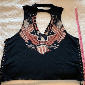 Black band tank top